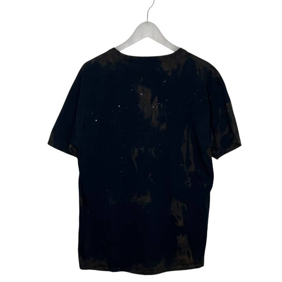 Wolf Tee - Custom Made Bleach Dyed - Two Wolves Howling at the Moon - Picture 5 of 10